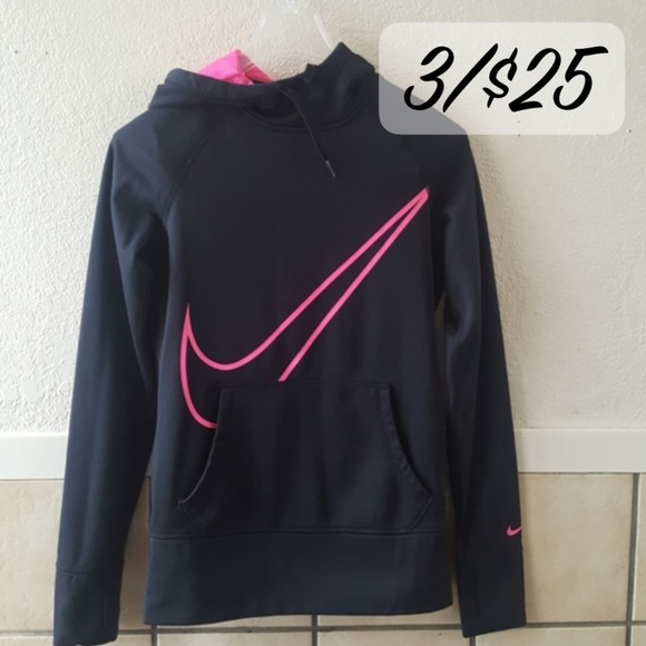 Nike Tops - Nike pull over hoodie with check logo XS